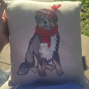 Cozy shop bernese mountain dog throw decor pillow accent